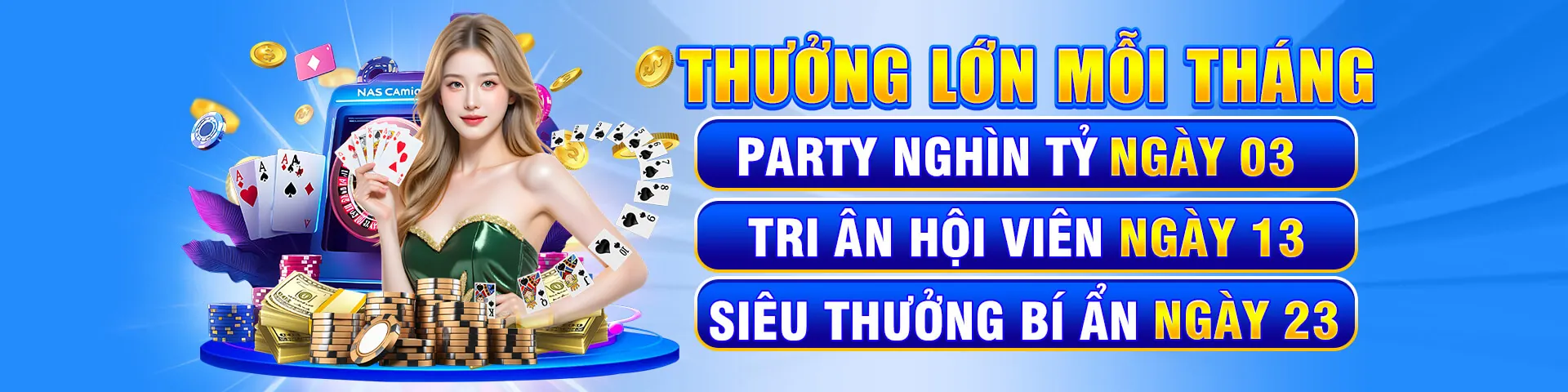 Hình ảnh banner lớn Thabet Casino với biểu tượng trò chơi và ưu đãi độc quyền